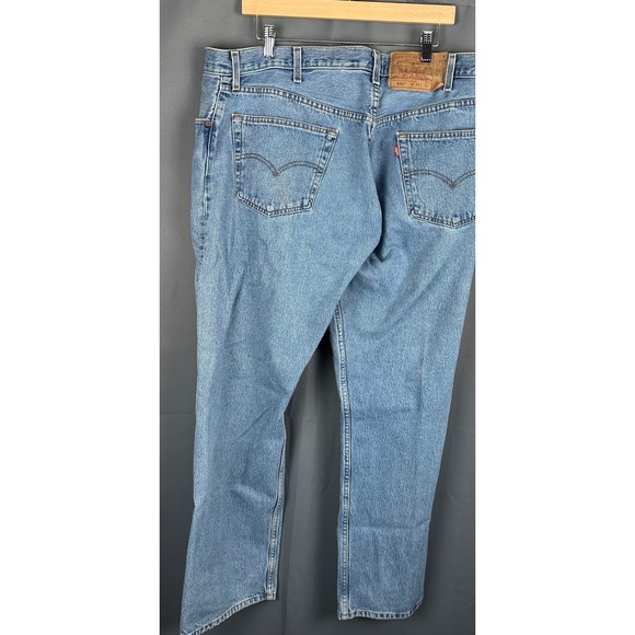 Levi Strauss 501 xx Jeans Mens 42x32 Blue Classic Button Fly Straight Leg Denim - Picture 7 of 9